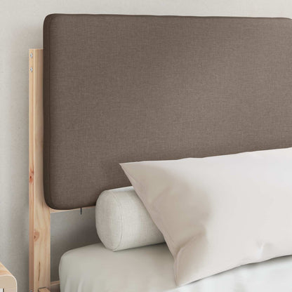 Bettgestell mit gepolstertem Kopfteil Taupe 140 x 200 cm