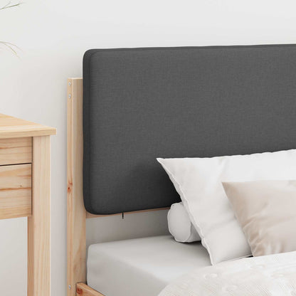 Bettgestell mit gepolstertem Kopfteil Dunkelgrau 80 x 200 cm