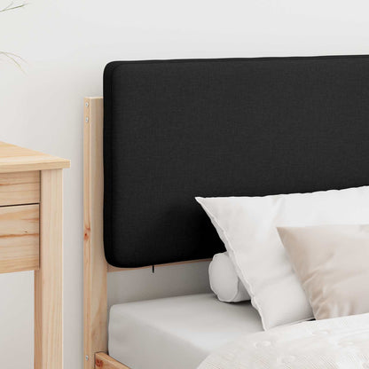 Bettgestell mit gepolstertem Kopfteil Schwarz 80 x 200 cm