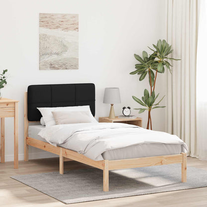Bettgestell mit gepolstertem Kopfteil Schwarz 80 x 200 cm