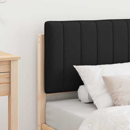 Bettgestell mit gepolstertem Kopfteil Schwarz 80 x 200 cm