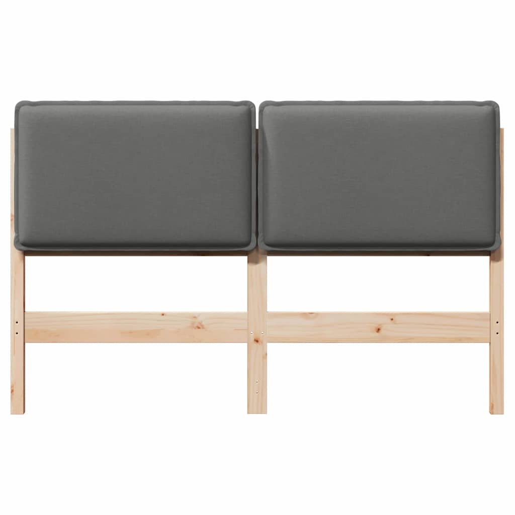 Gepolstertes Kopfteil Natürlich und Hellgrau