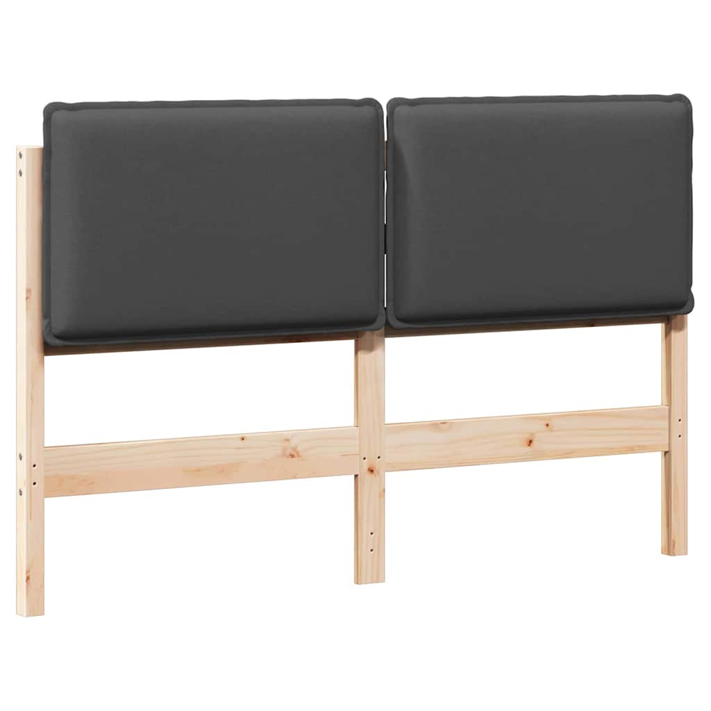 Gepolstertes Kopfteil Natürlich und Dunkelgrau 120 cm