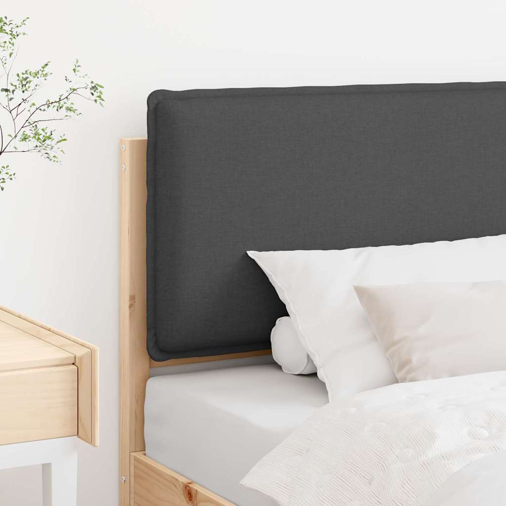 Gepolstertes Kopfteil Natürlich und Dunkelgrau 90 cm