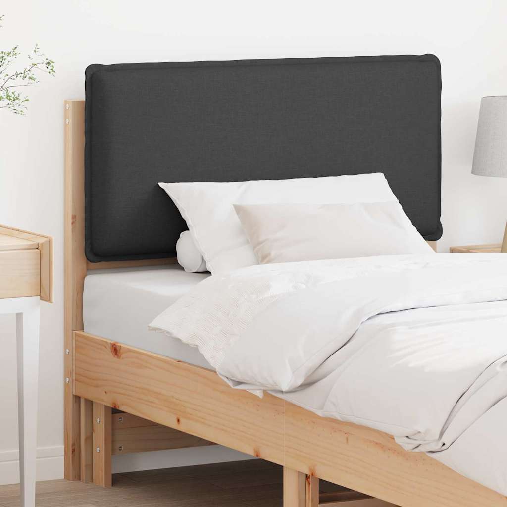 Gepolstertes Kopfteil Natürlich und Dunkelgrau 90 cm