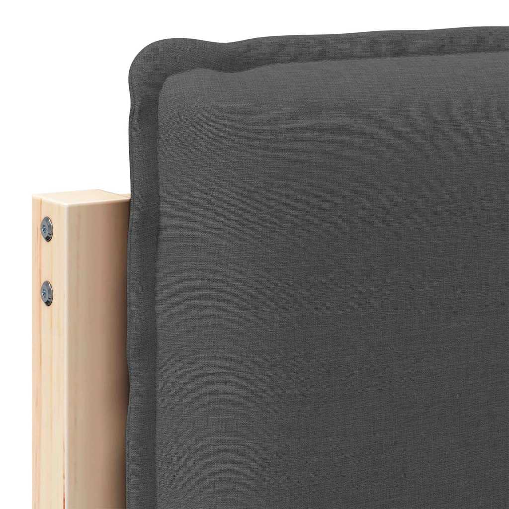 Gepolstertes Kopfteil Natürlich und Dunkelgrau 80 cm
