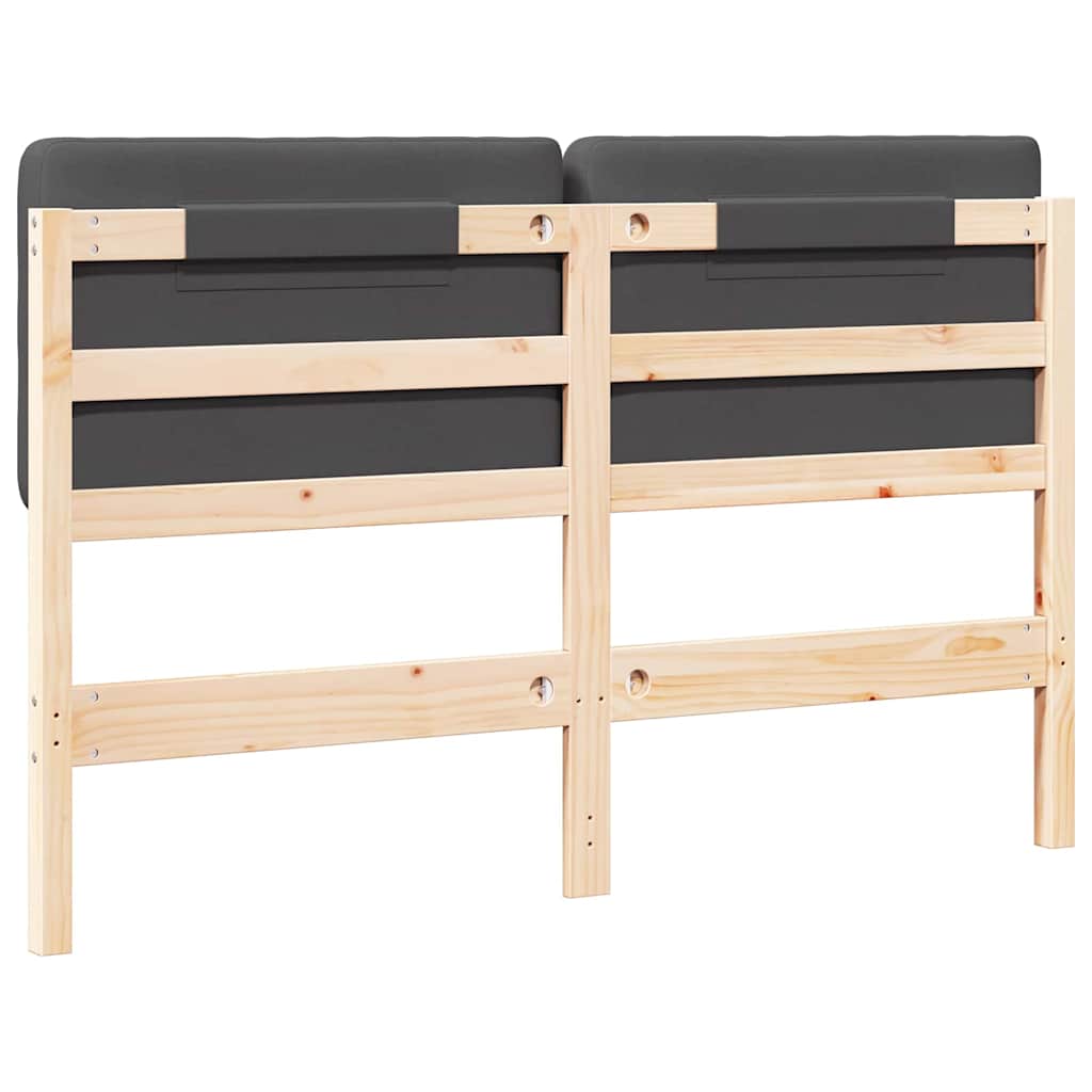 Gepolstertes Kopfteil mit Kopfteil Braun und Dunkelgrau 140 cm