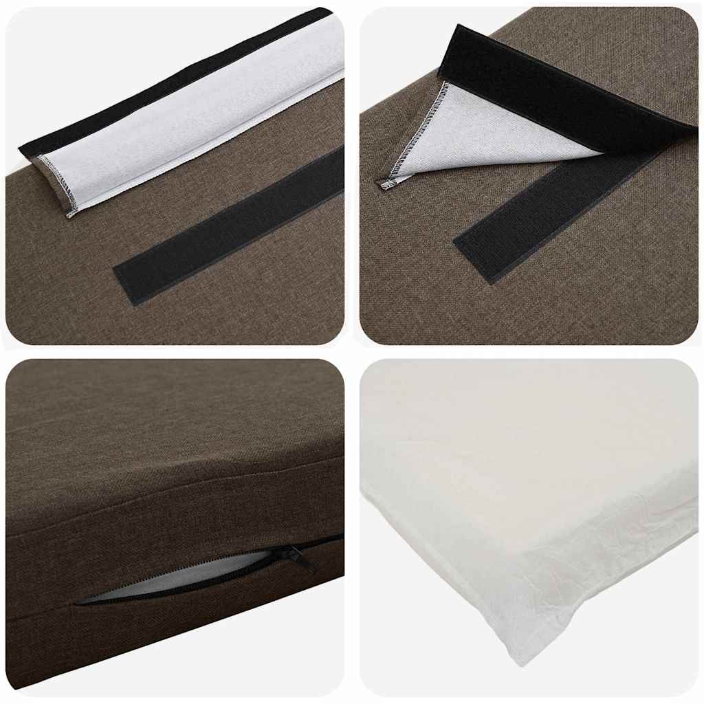 Gepolstertes Kopfteil mit Kopfteil Braun und Taupe 90 cm