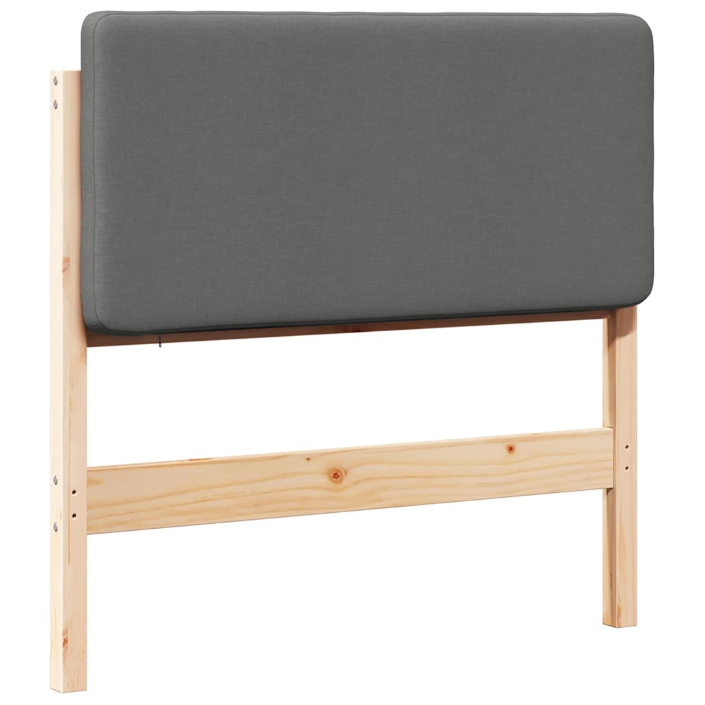 Gepolstertes Kopfteil mit Kopfteil Braun und Hellgrau 80 cm