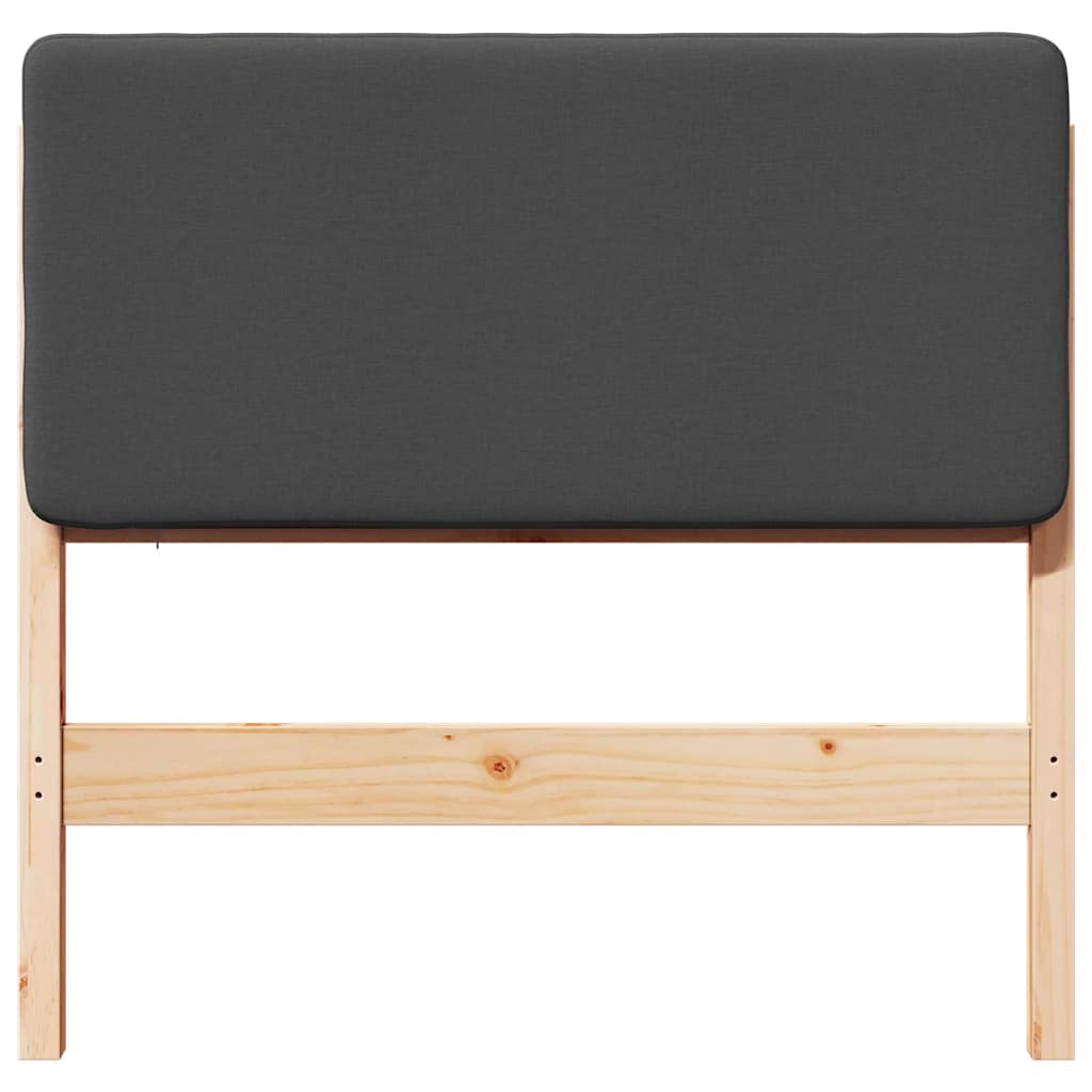 Gepolstertes Kopfteil mit Kopfteil Braun und Dunkelgrau 80 cm