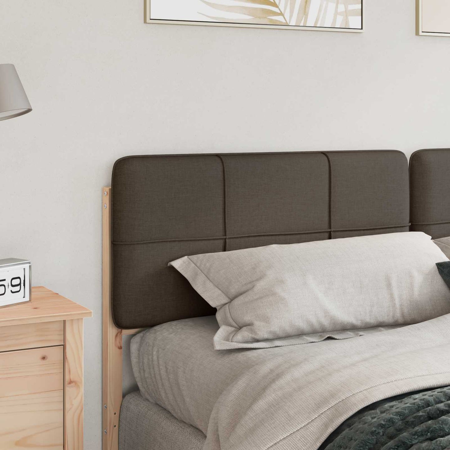 Gepolstertes Kopfteil mit Kopfteil Braun und Taupe 200 cm