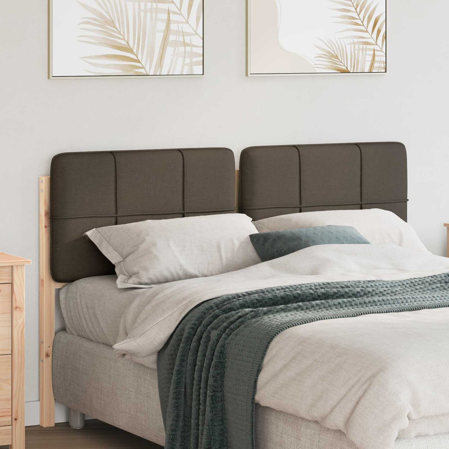Gepolstertes Kopfteil mit Kopfteil Braun und Taupe 160 cm