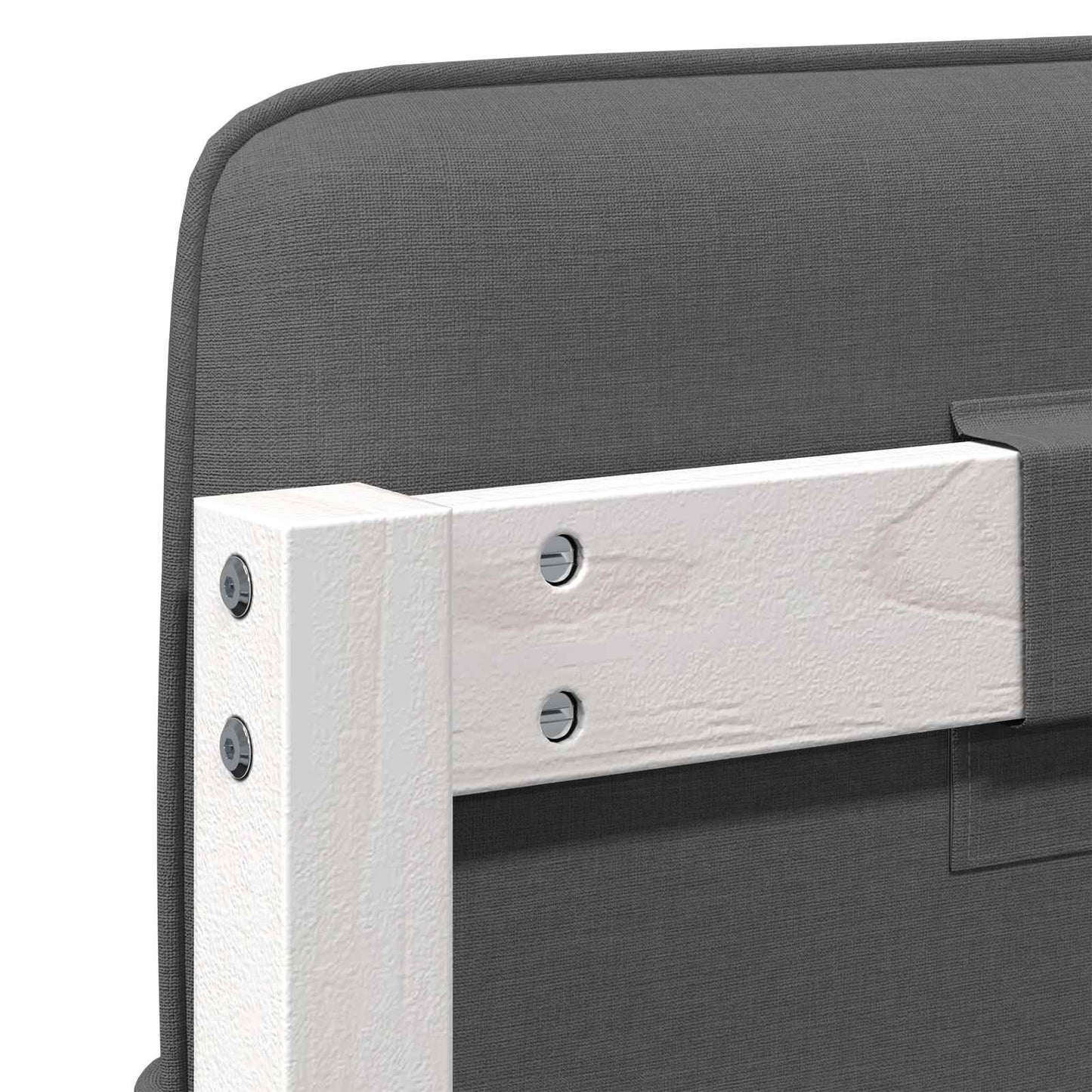 Gepolstertes Kopfteil mit Kopfteil Weiß und Hellgrau 140 cm