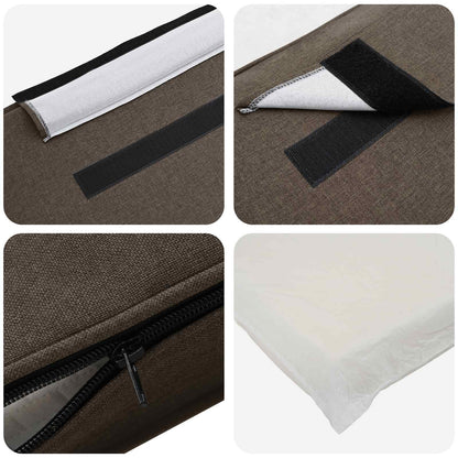 Gepolstertes Kopfteil mit Kopfteil Braun und Taupe 90 cm