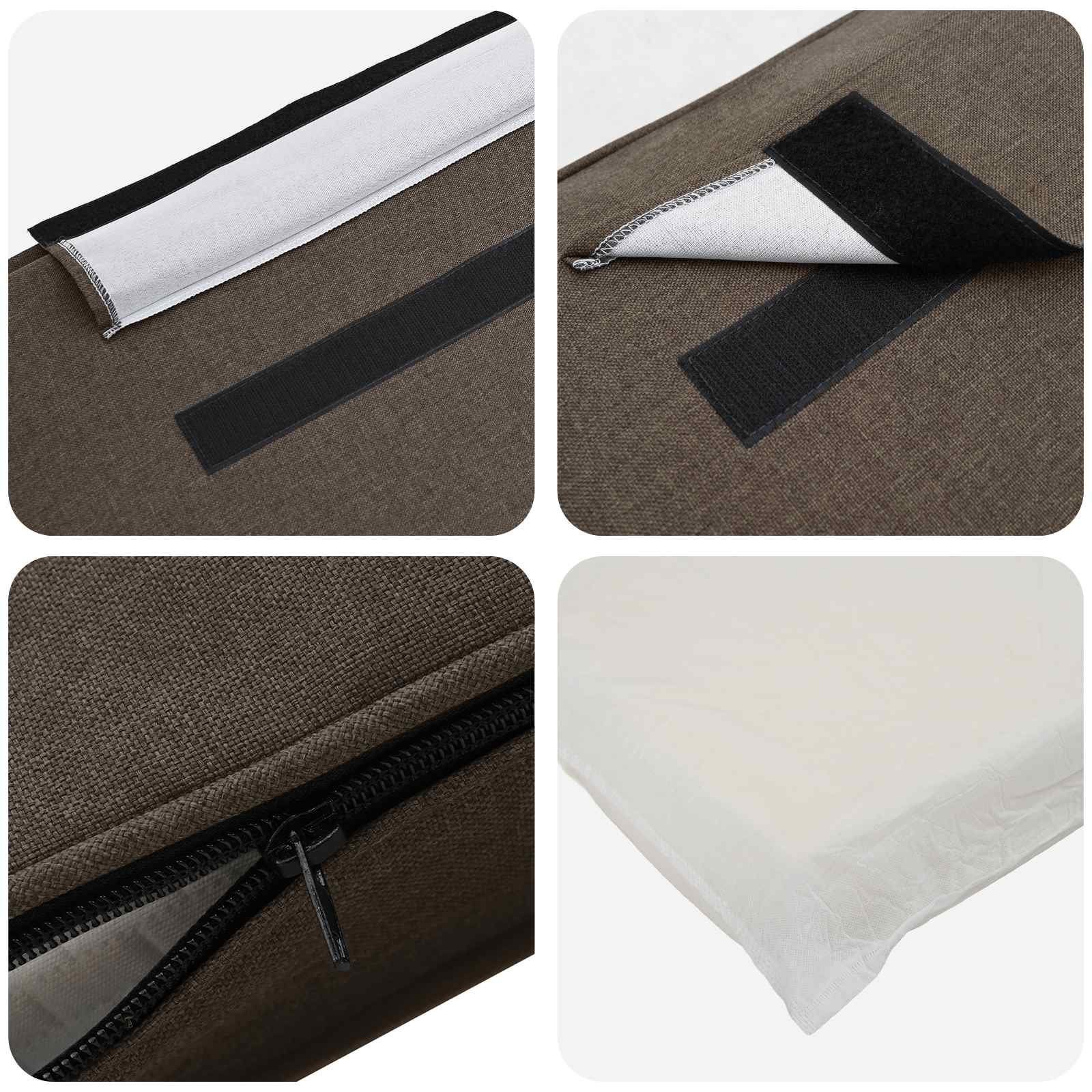 Gepolstertes Kopfteil mit Kopfteil Braun und Taupe 80 cm