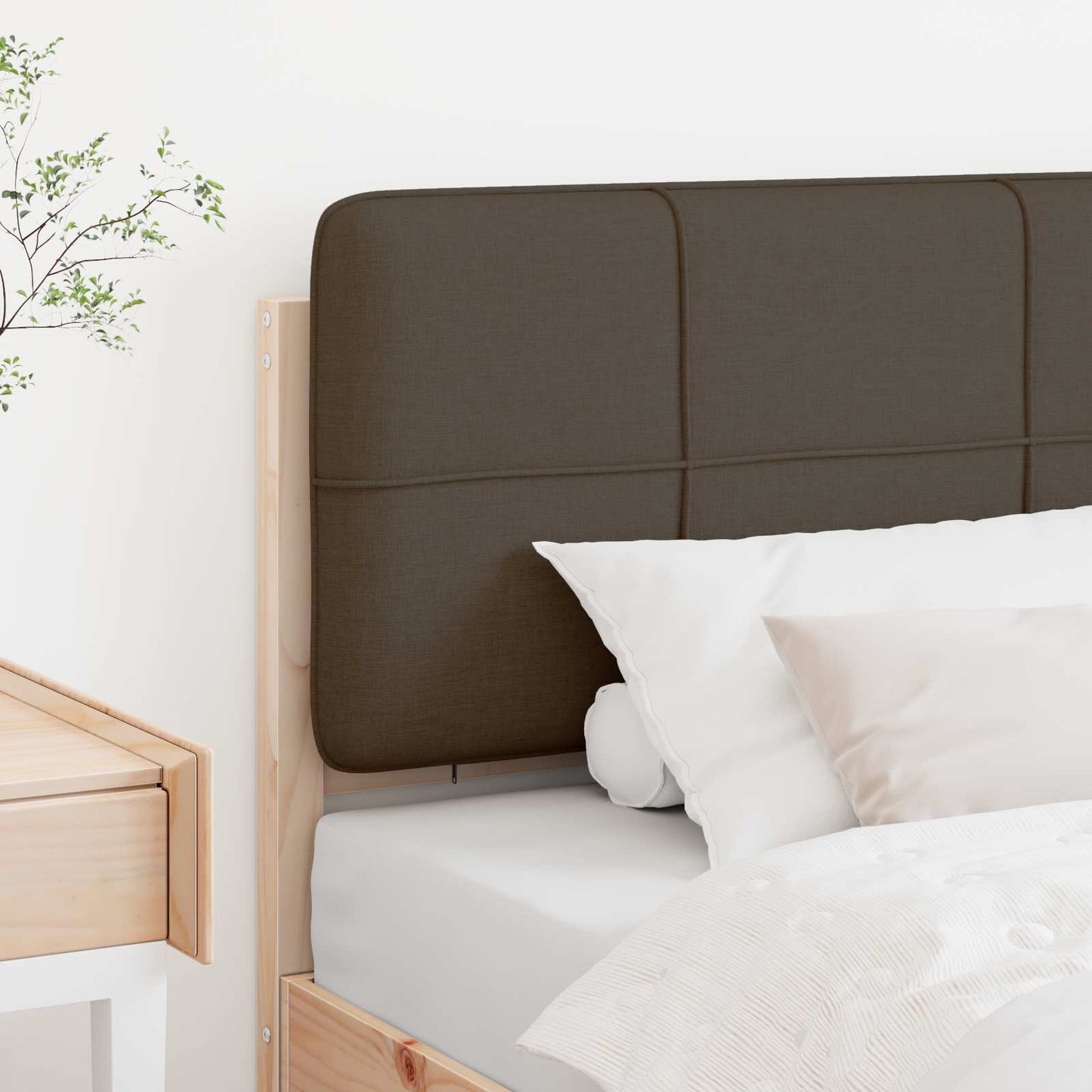 Gepolstertes Kopfteil mit Kopfteil Braun und Taupe 80 cm