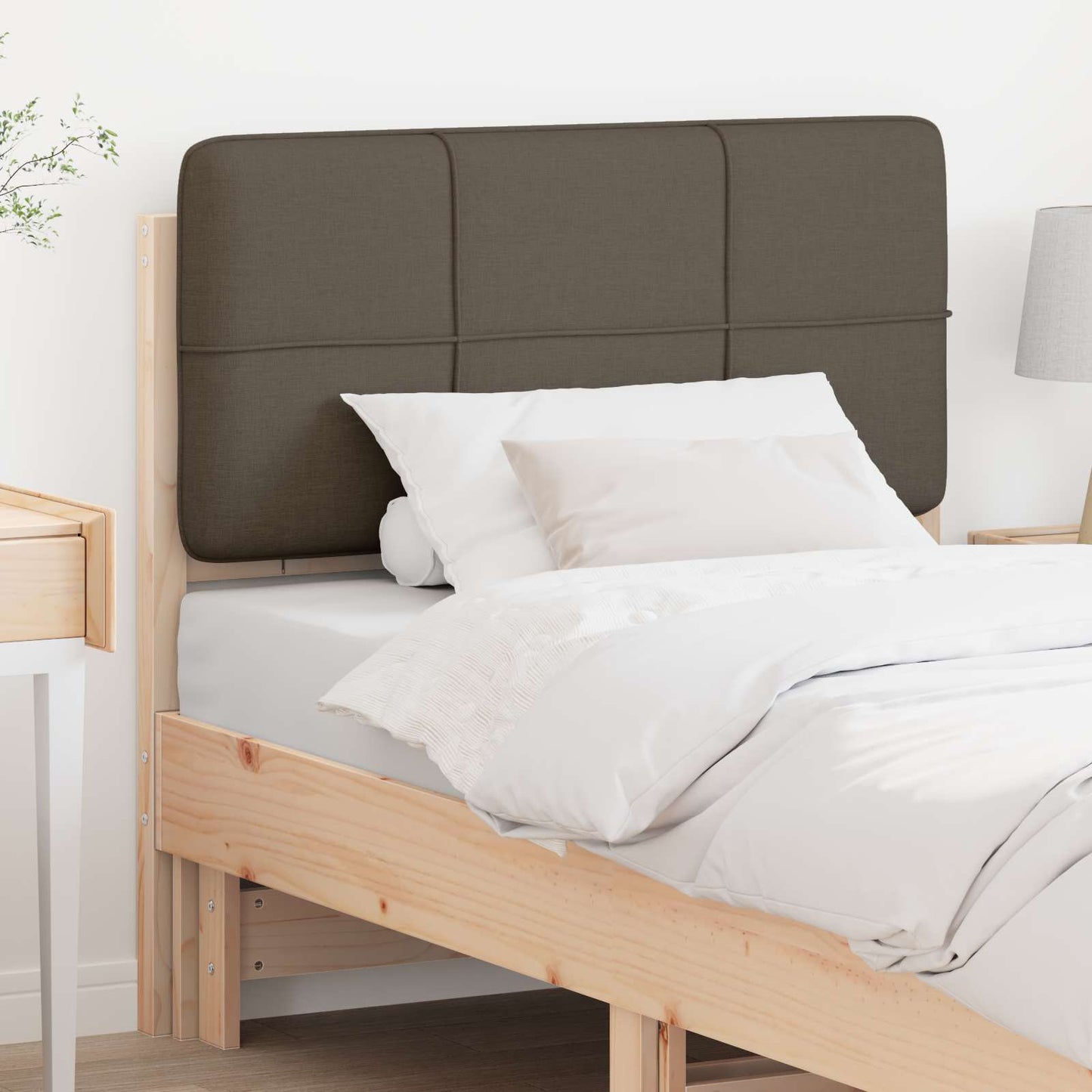 Gepolstertes Kopfteil mit Kopfteil Braun und Taupe 80 cm