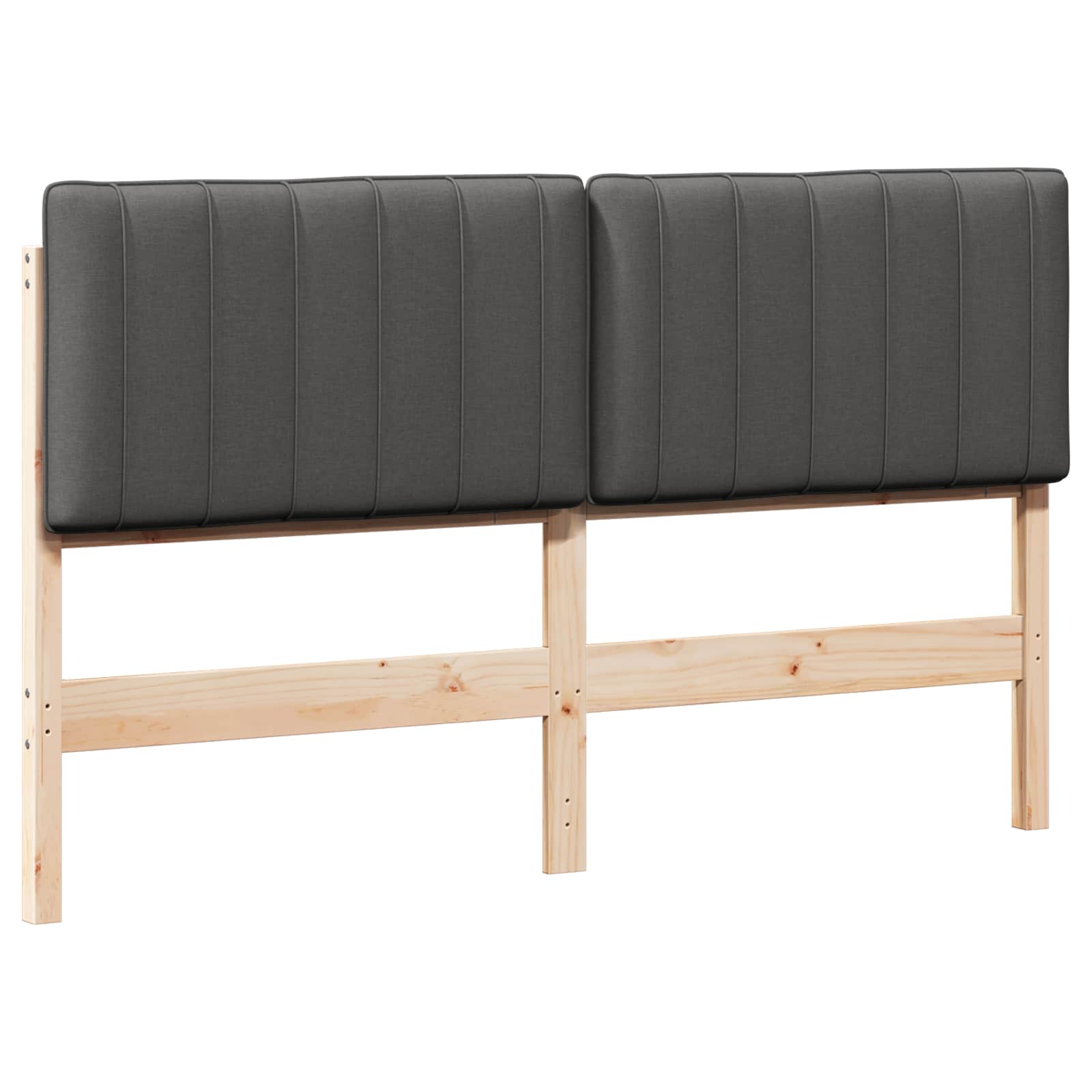 Gepolstertes Kopfteil mit Kopfteil Braun und Dunkelgrau 160 cm