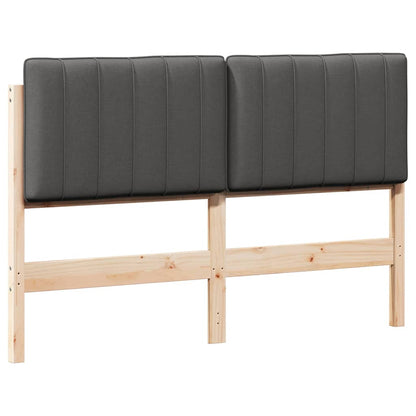 Gepolstertes Kopfteil mit Kopfteil Braun und Dunkelgrau 140 cm