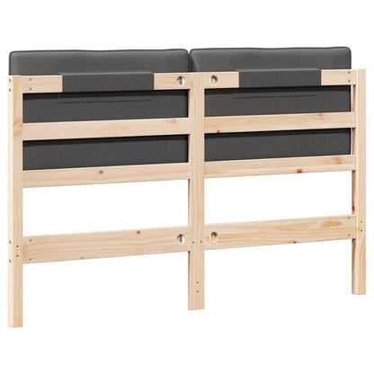 Gepolstertes Kopfteil mit Kopfteil Braun und Dunkelgrau 140 cm