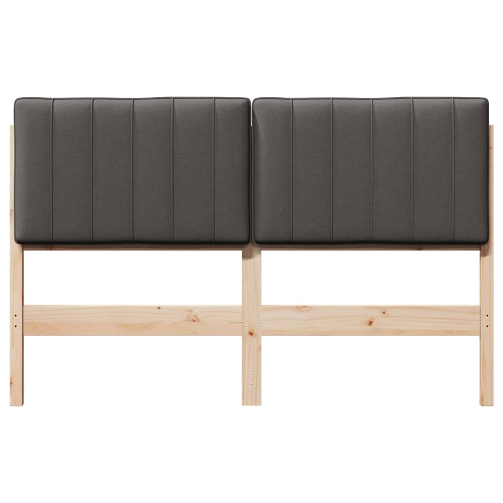 Gepolstertes Kopfteil mit Kopfteil Braun und Dunkelgrau 140 cm