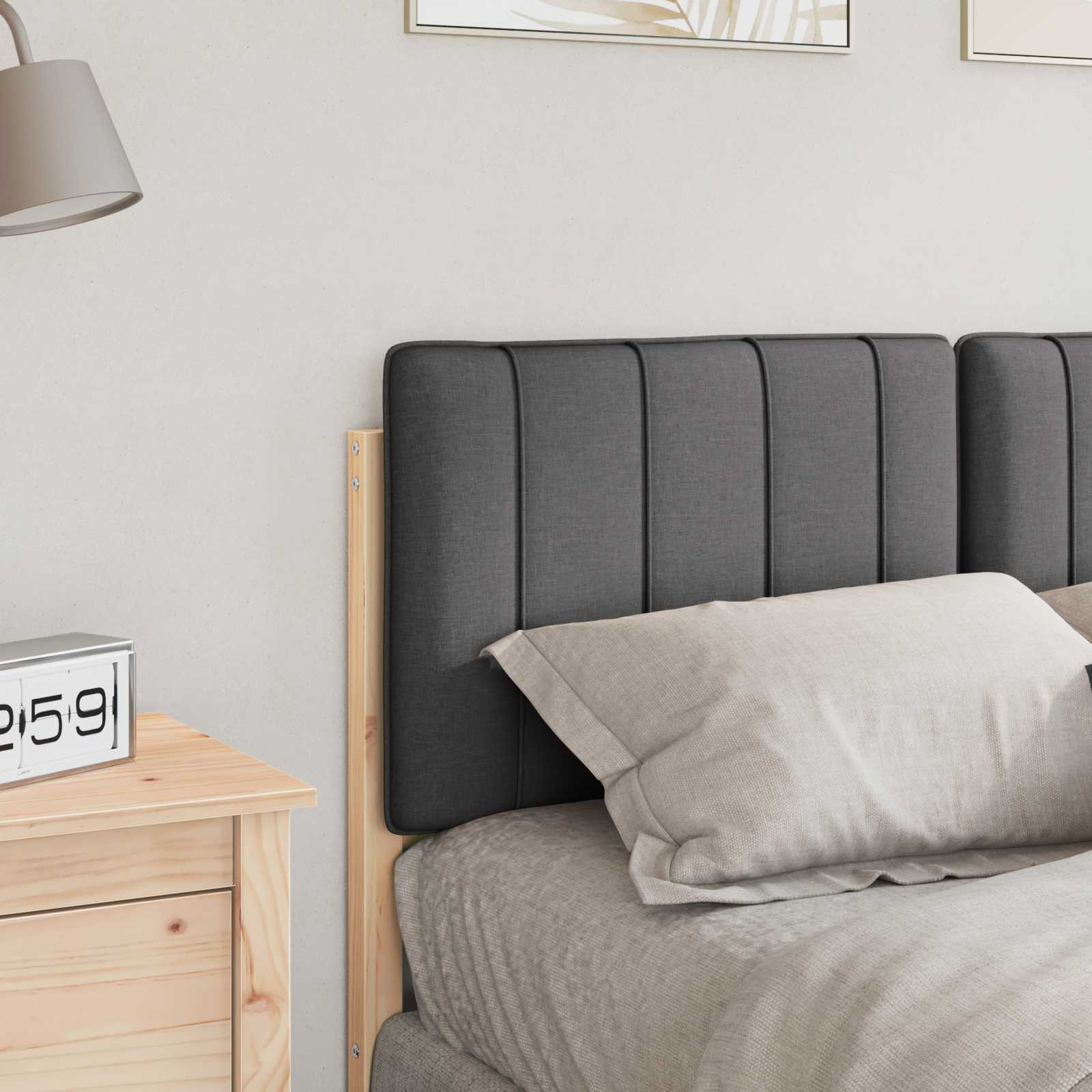 Gepolstertes Kopfteil mit Kopfteil Braun und Dunkelgrau 120 cm