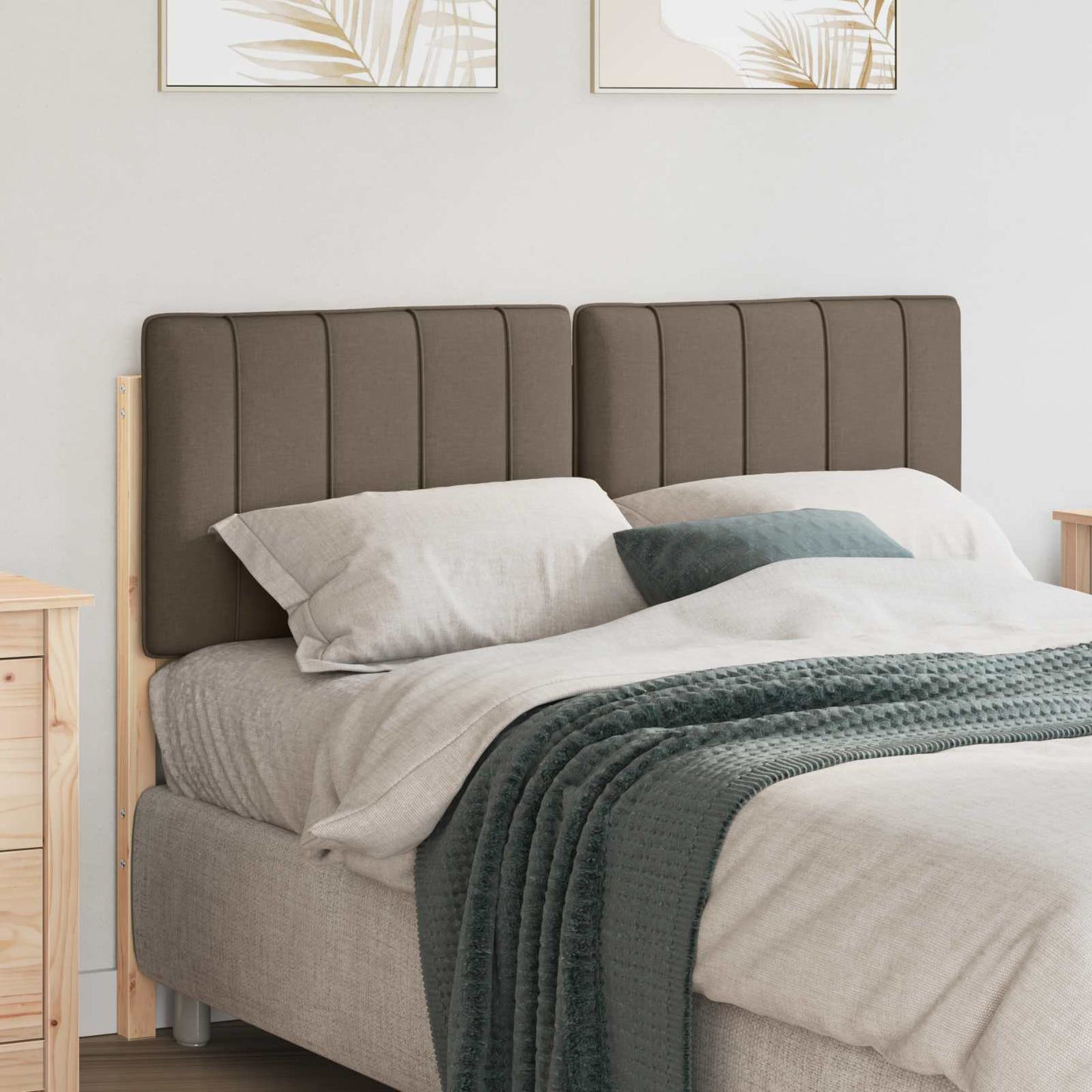 Gepolstertes Kopfteil mit Kopfteil Braun und Taupe 120 cm