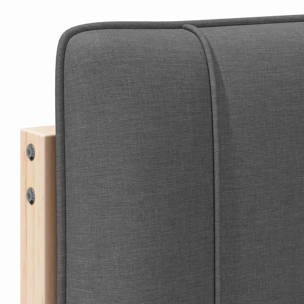 Gepolstertes Kopfteil mit Kopfteil Braun und Dunkelgrau 80 cm