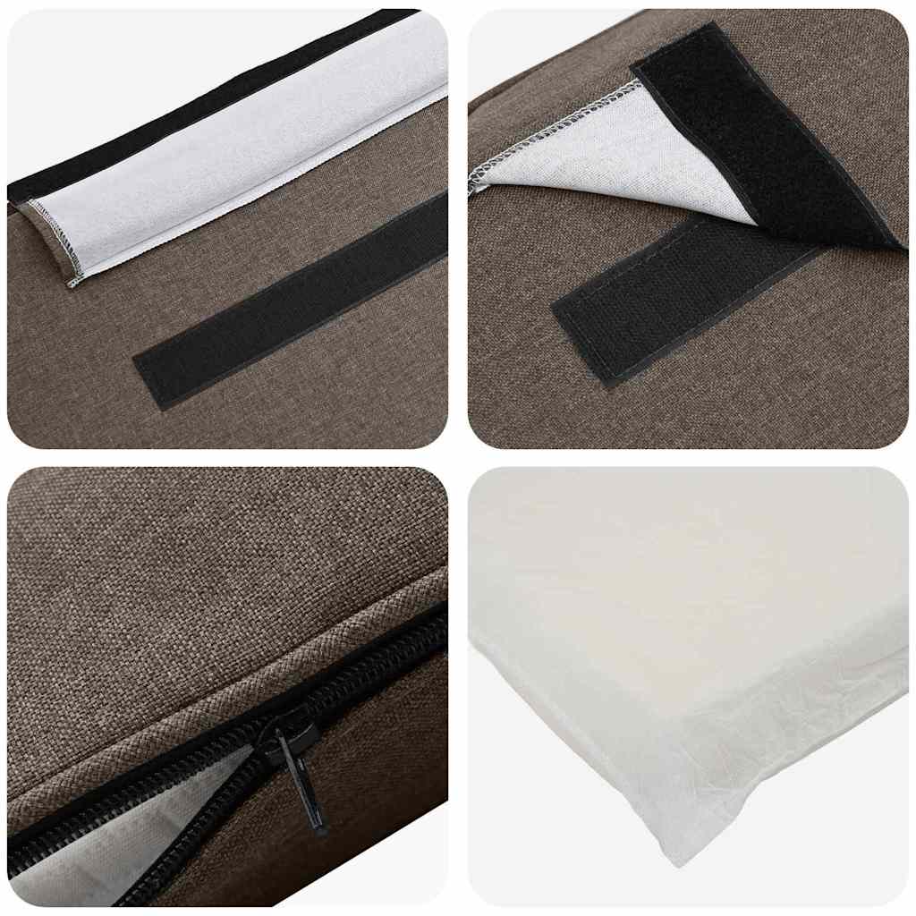 Gepolstertes Kopfteil mit Kopfteil Braun und Taupe 80 cm