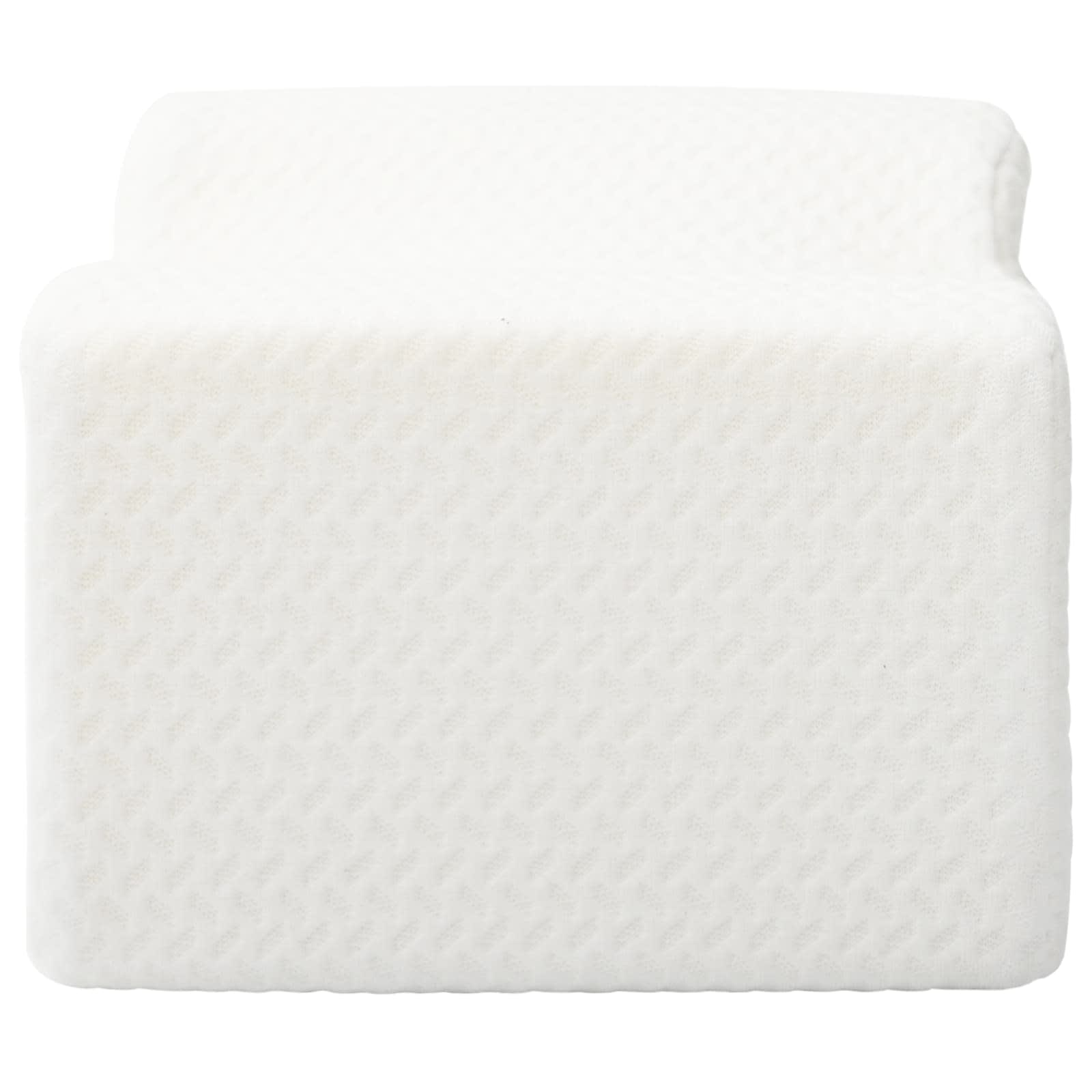 Knee Pillow Weiß Memory-Schaum und Polyester 26 x 21,5 x 15 cm