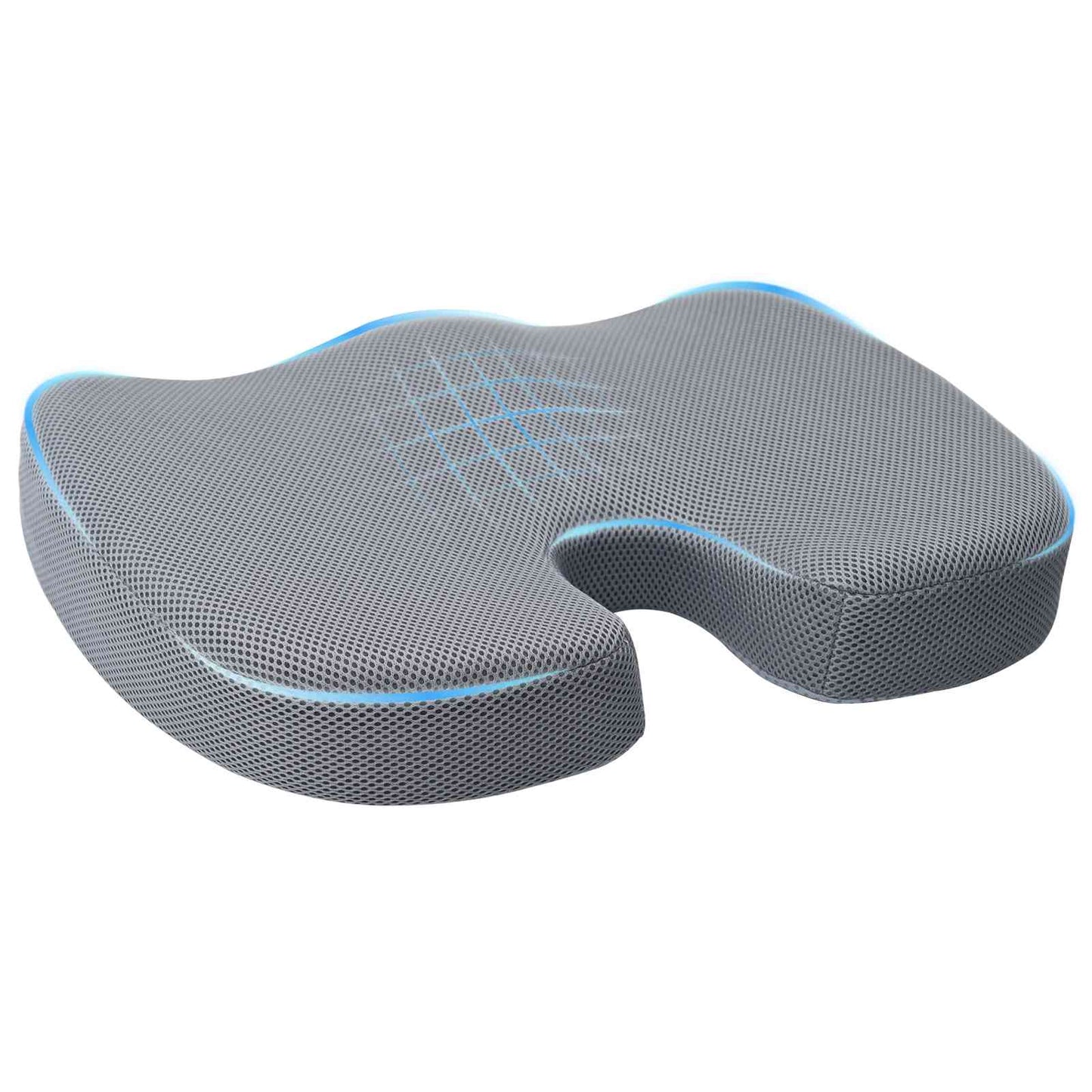 Sitzkissen Viscoschaum Grau 47 x 37 x 8 cm