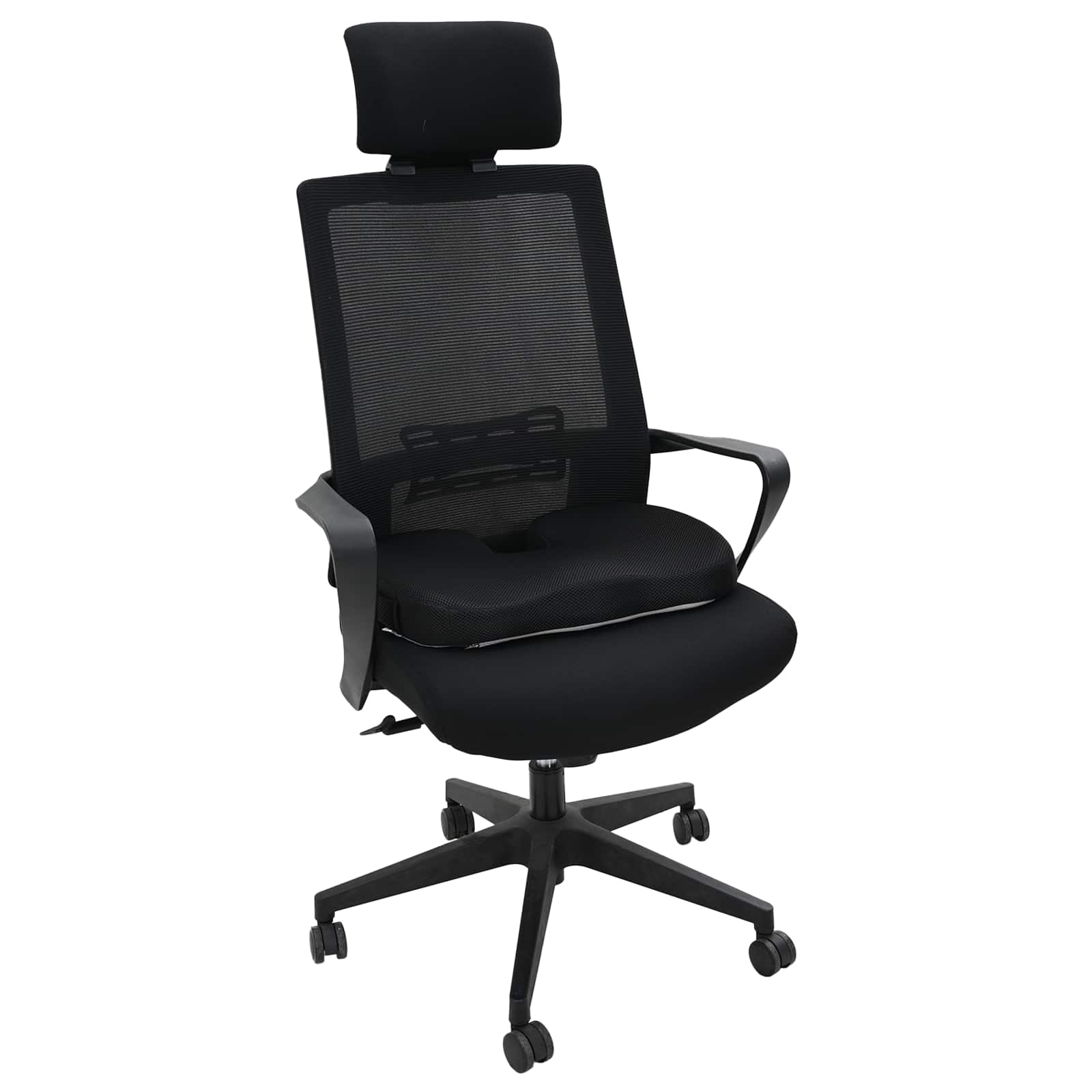 Sitzkissen Viscoschaum Schwarz 47 x 36,5 x 8 cm