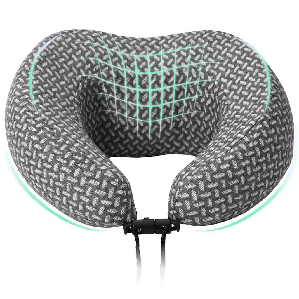 Reisekopfkissen für den Nacken Grau Viscoschaum 30 x 28 x 14 cm
