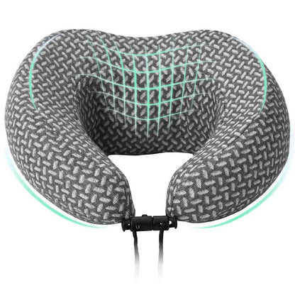 Reisekopfkissen für den Nacken Grau Viscoschaum 30 x 28 x 14 cm