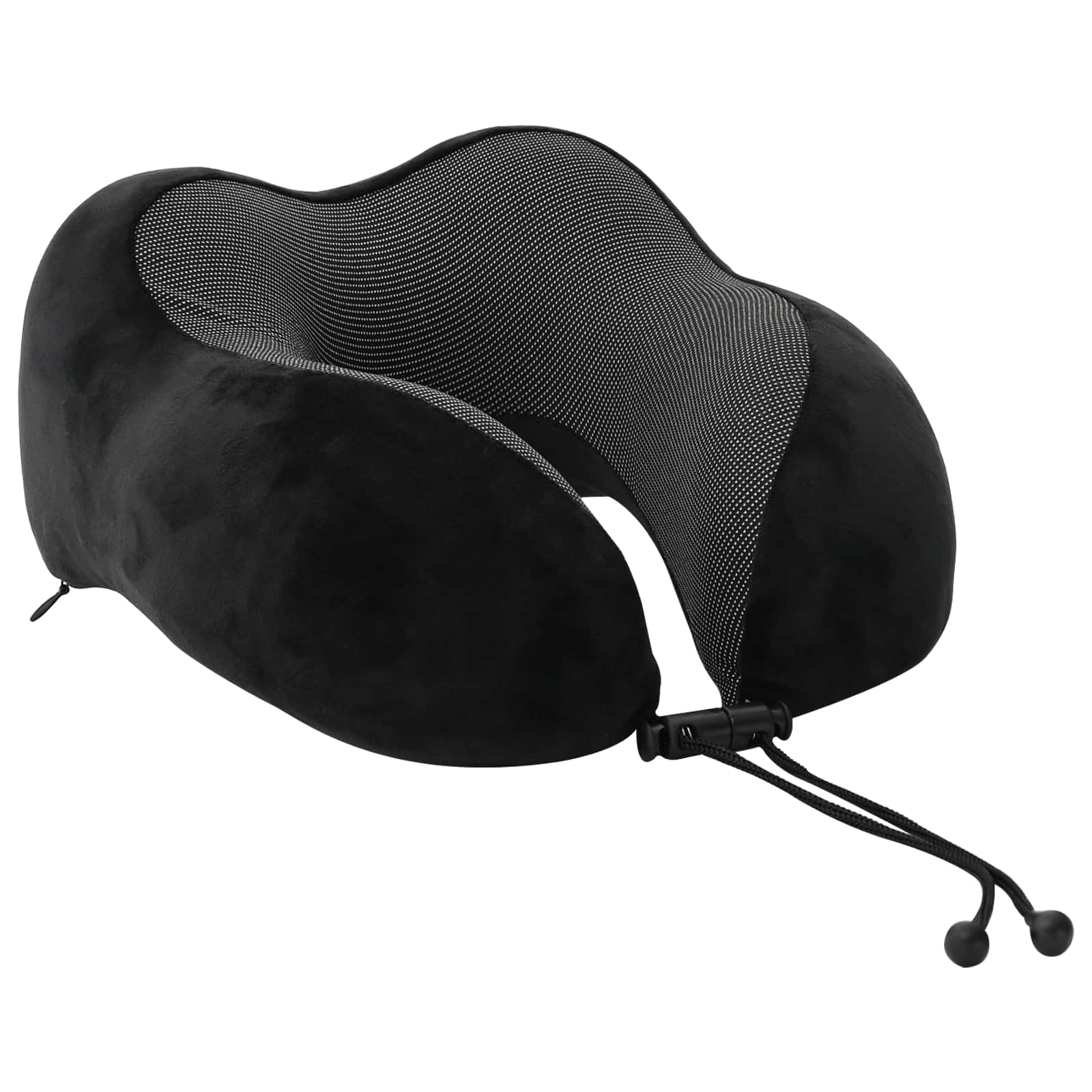 Reisekopfkissen für den Nacken Schwarz Viscoschaum
