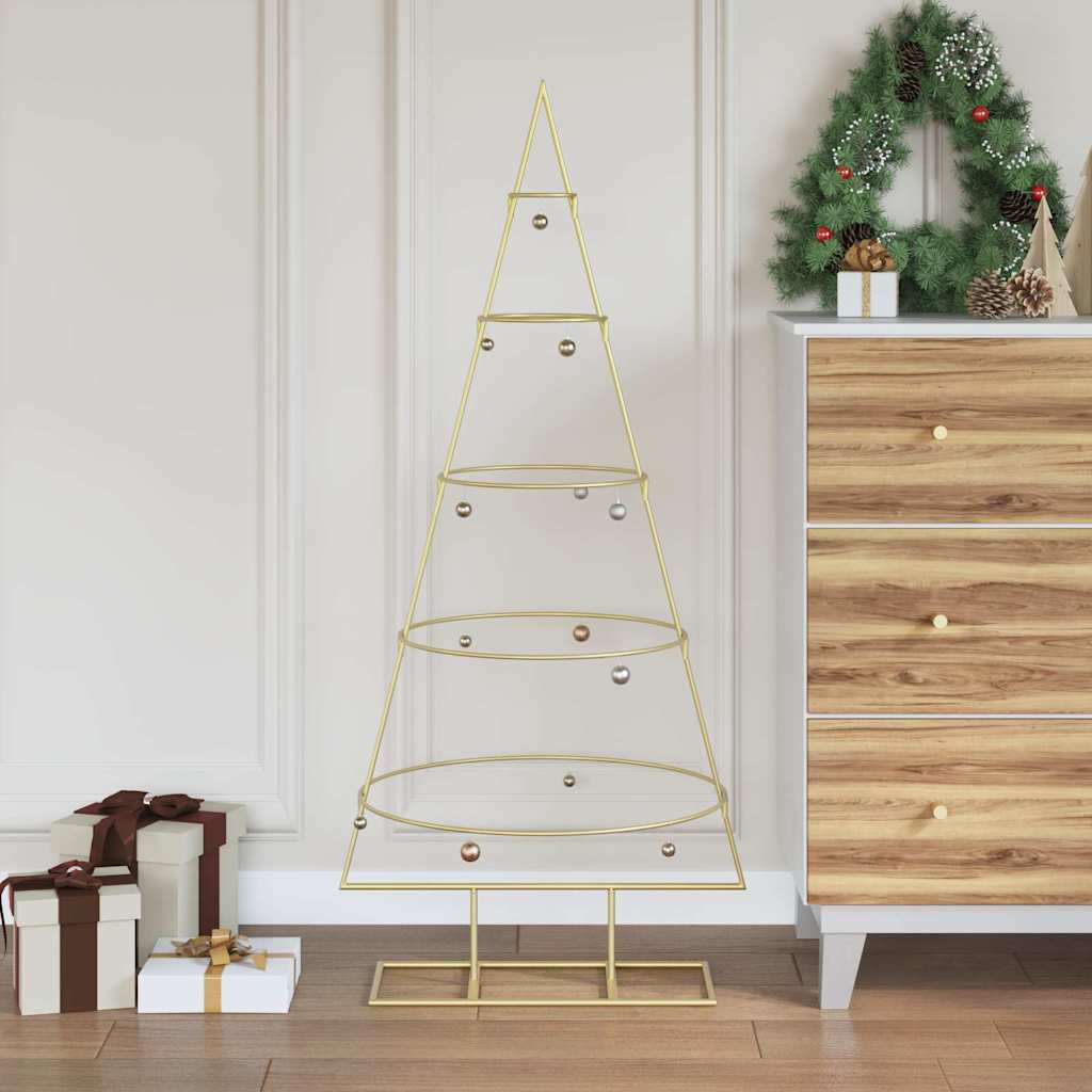 Metall Weihnachtsbaum Gold 125 cm Pulverbeschichteter Stahl