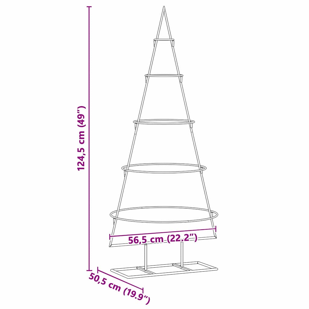 Metall Weihnachtsbaum Gold 125 cm Pulverbeschichteter Stahl