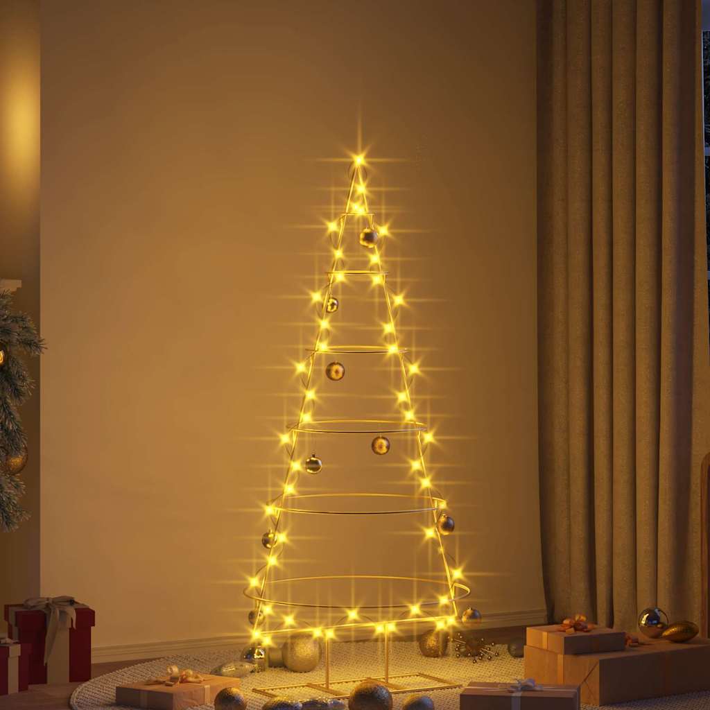 Metall Weihnachtsbaum Gold 148 cm Pulverbeschichteter Stahl