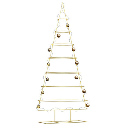 Metall-Weihnachtsbaum mit Ständer KUOPIO 210 cm Stahl Gold