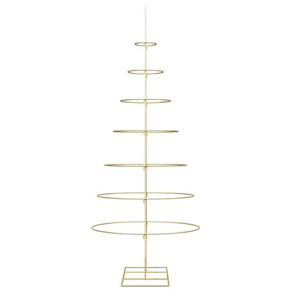 Metall-Weihnachtsbaum mit Ständer KUOPIO 210 cm Stahl Gold