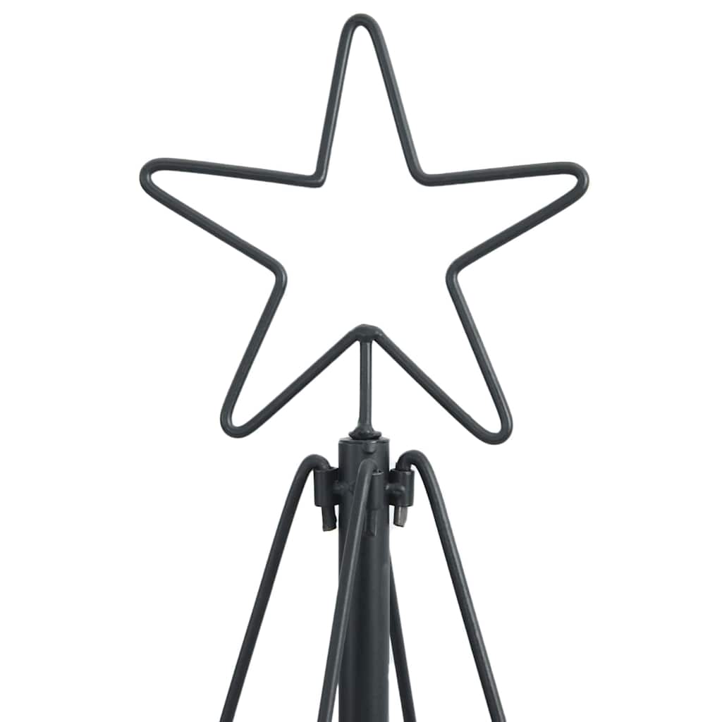 Weihnachtsdeko mit Ständer Schwarz 154 cm Stahl