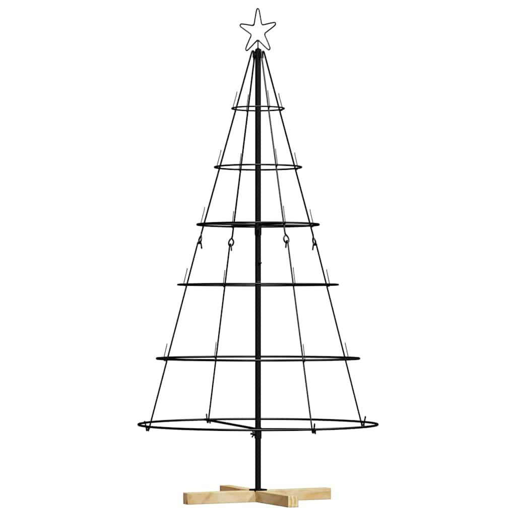 Weihnachtsdeko mit Ständer Schwarz 154 cm Stahl