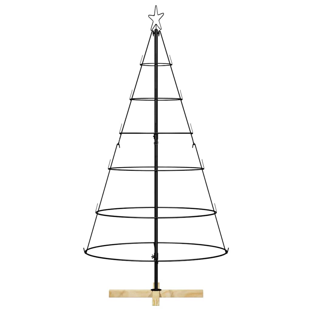 Weihnachtsdeko mit Ständer Schwarz 154 cm Stahl