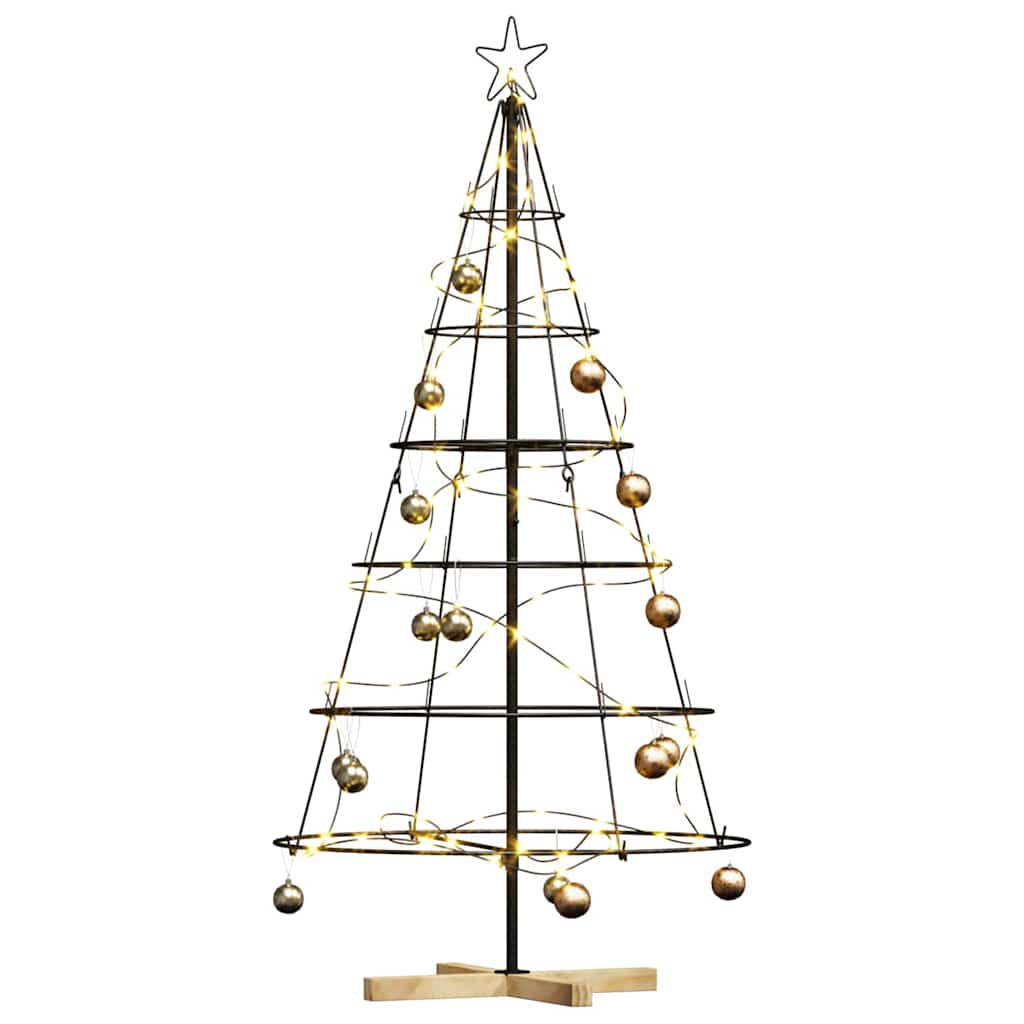Weihnachtsdeko mit Ständer Schwarz 154 cm Stahl