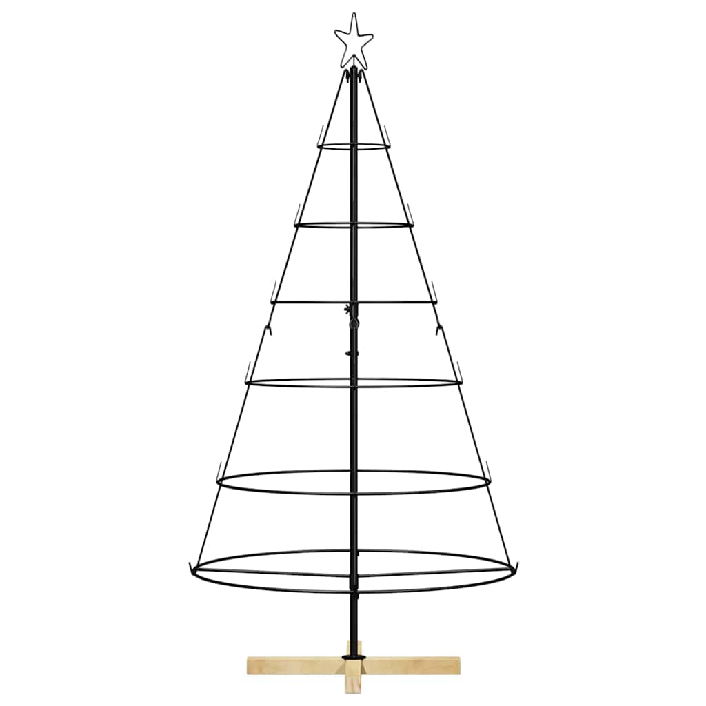 Weihnachtsdeko mit Ständer Schwarz 154 cm Stahl