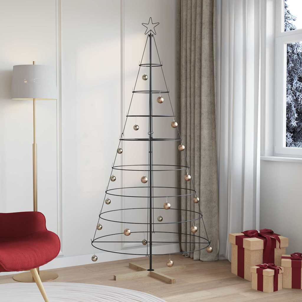 Metall-Weihnachtsbaum mit Ständer KUOPIO 210 cm Stahl Schwarz