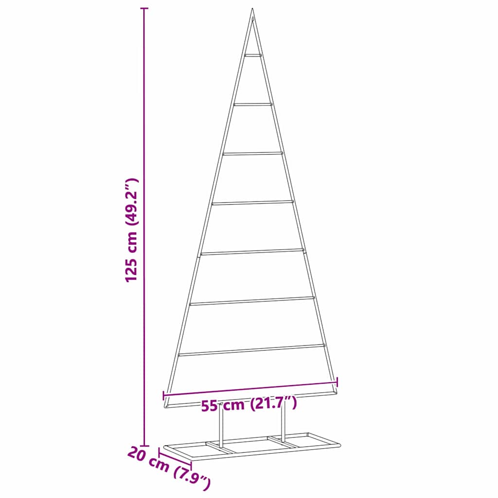 Metall Weihnachtsbaum Gold 125 cm Pulverbeschichteter Stahl