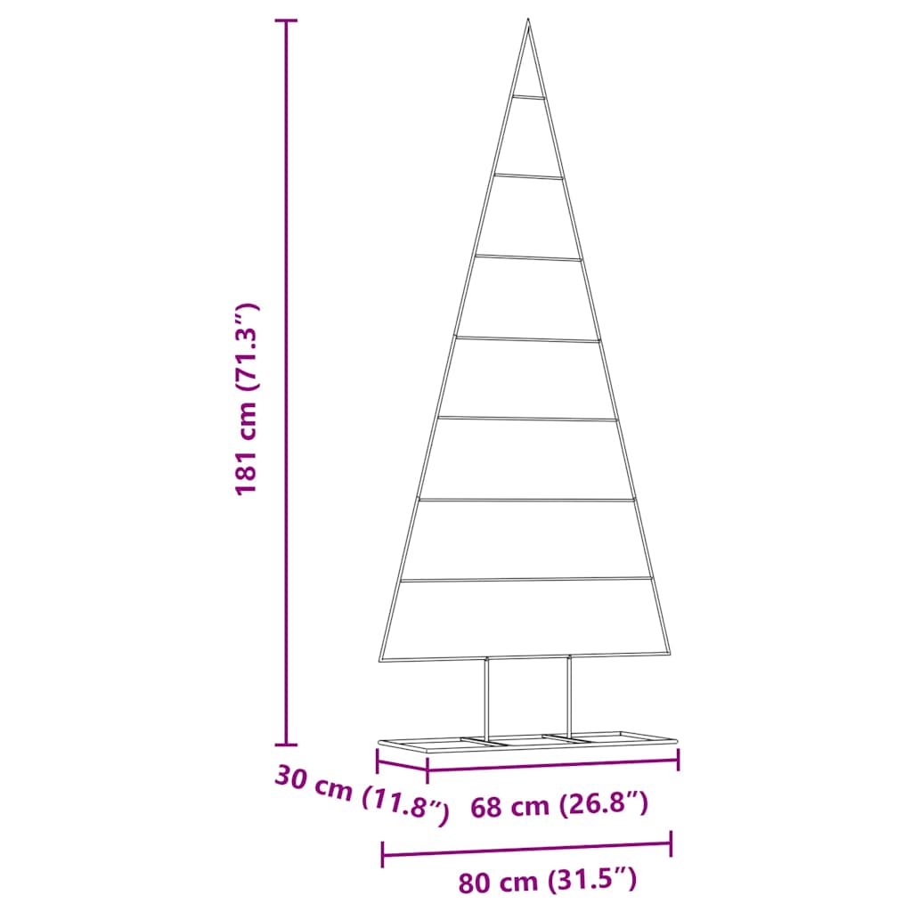 Metall Weihnachtsbaum Gold 181 cm Pulverbeschichteter Stahl