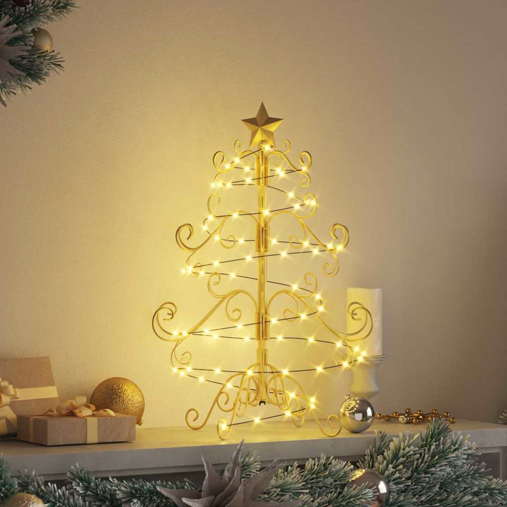 Metall Weihnachtsbaum Gold 61 cm Pulverbeschichteter Stahl