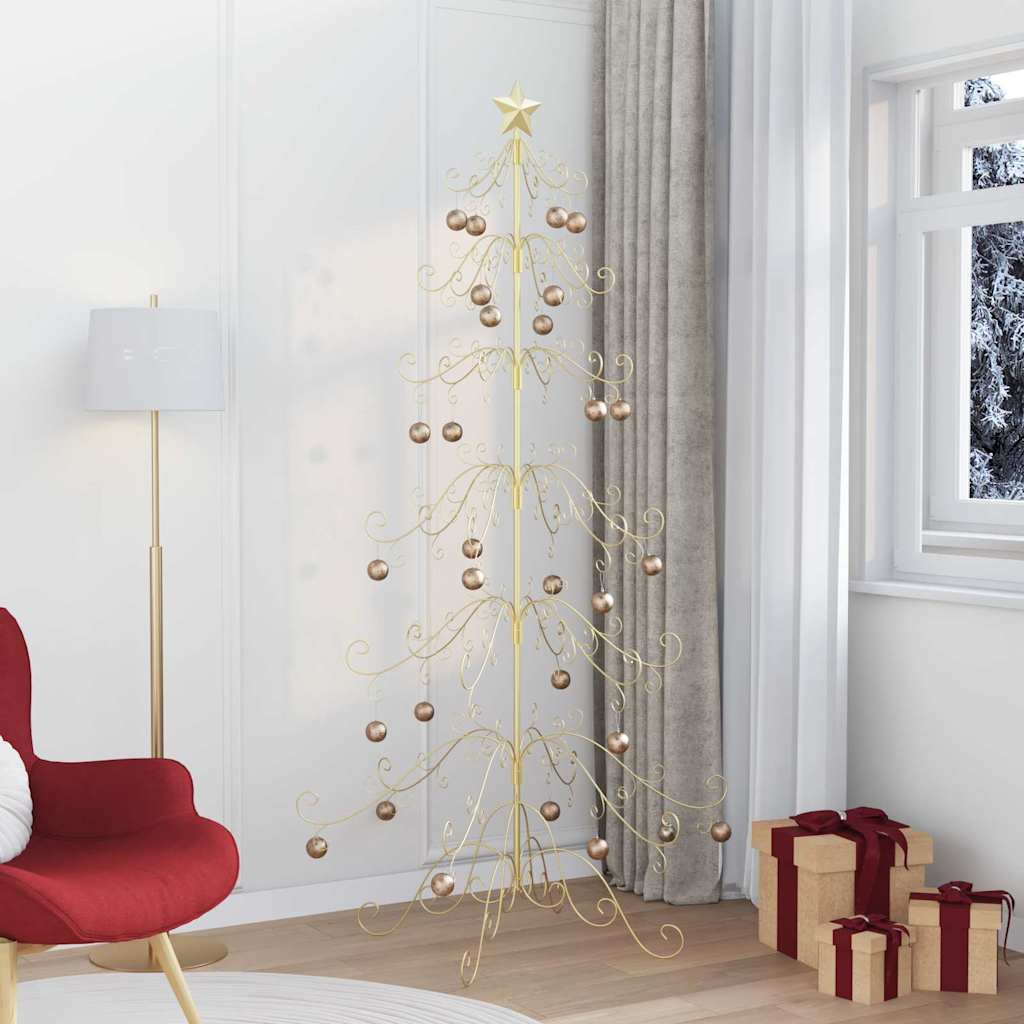 Metall Weihnachtsbaum Gold 215 cm Pulverbeschichteter Stahl